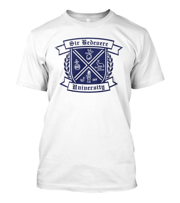 Sir Bedevere University Monty Python Crest Shield T-Shirt