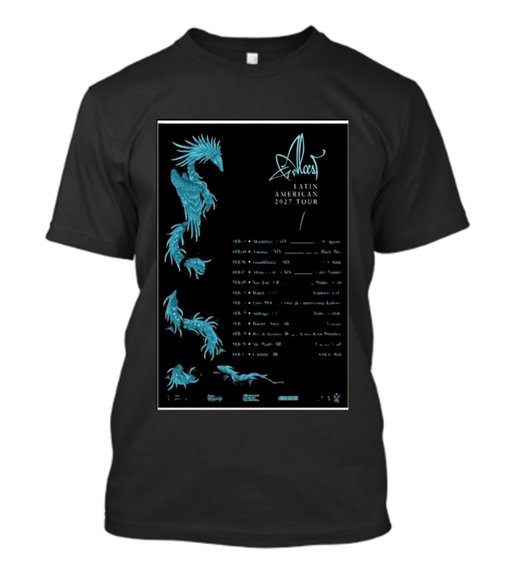 Alcest Latin American Tour 2027 Dates And Locations With Mythical Dragon T-Shirt