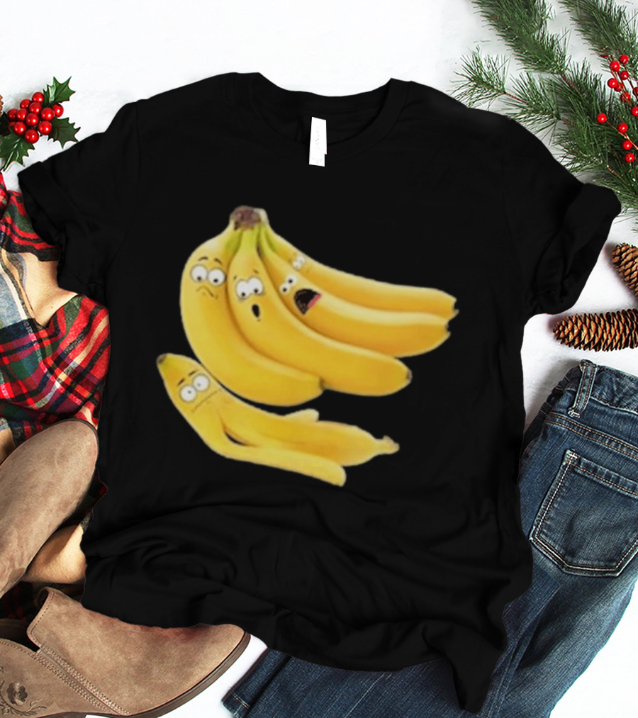 Funny Banana Massacre Organic Bunch Faces T-Shirt