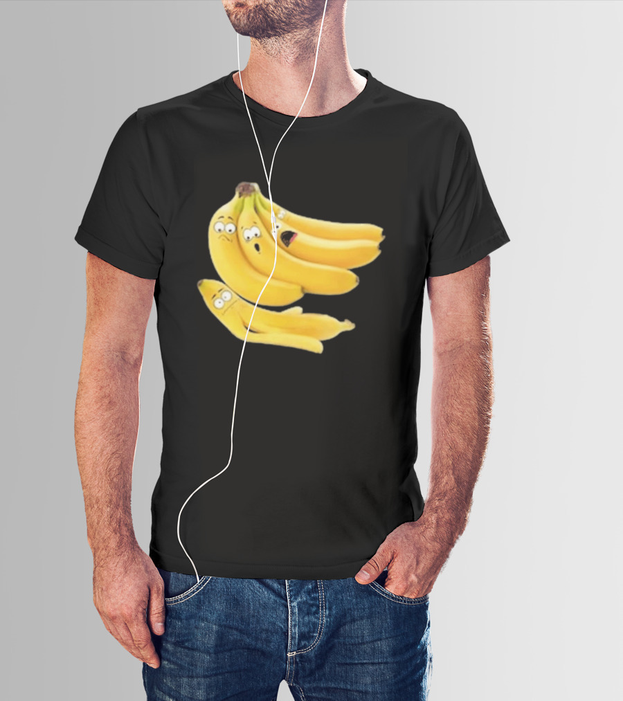Funny Banana Massacre Organic Bunch Faces T-Shirt