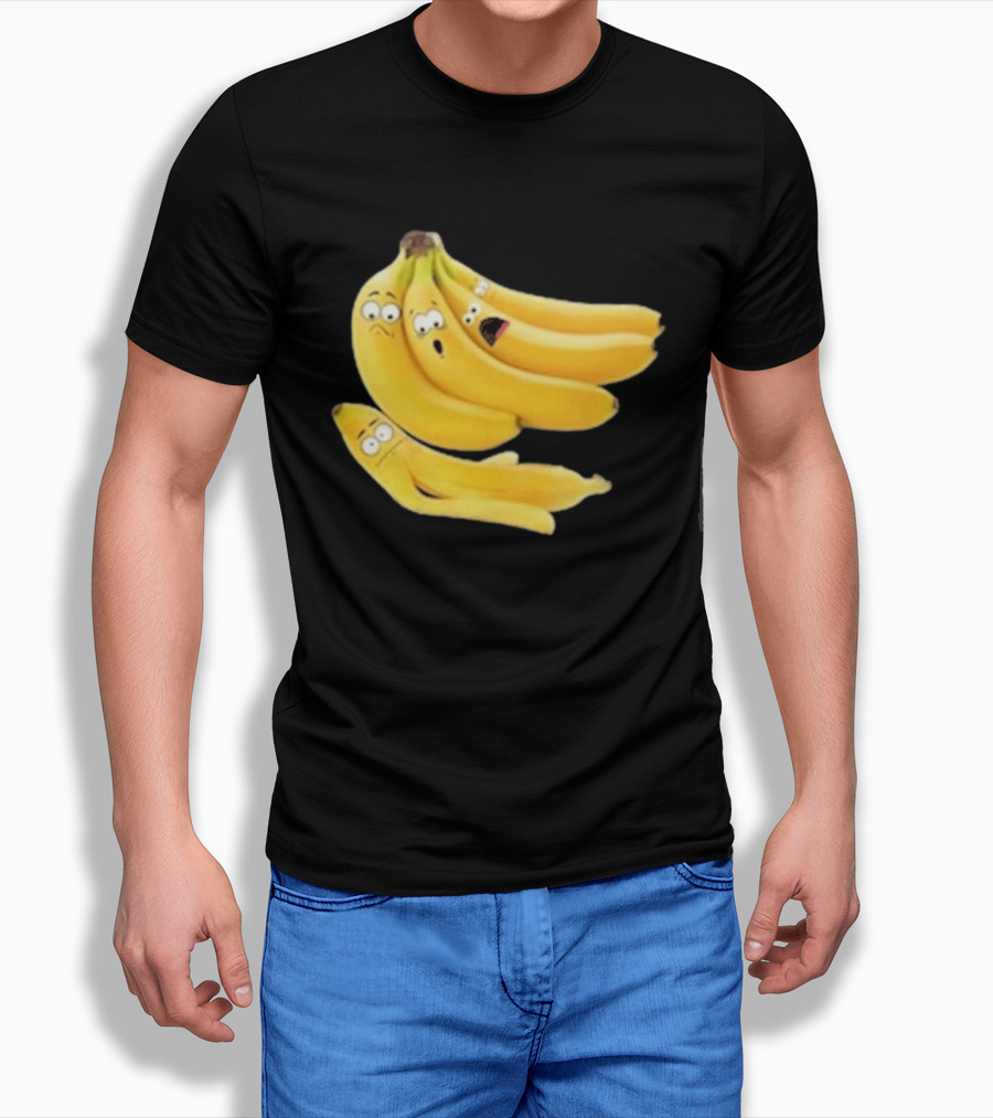 Funny Banana Massacre Organic Bunch Faces T-Shirt