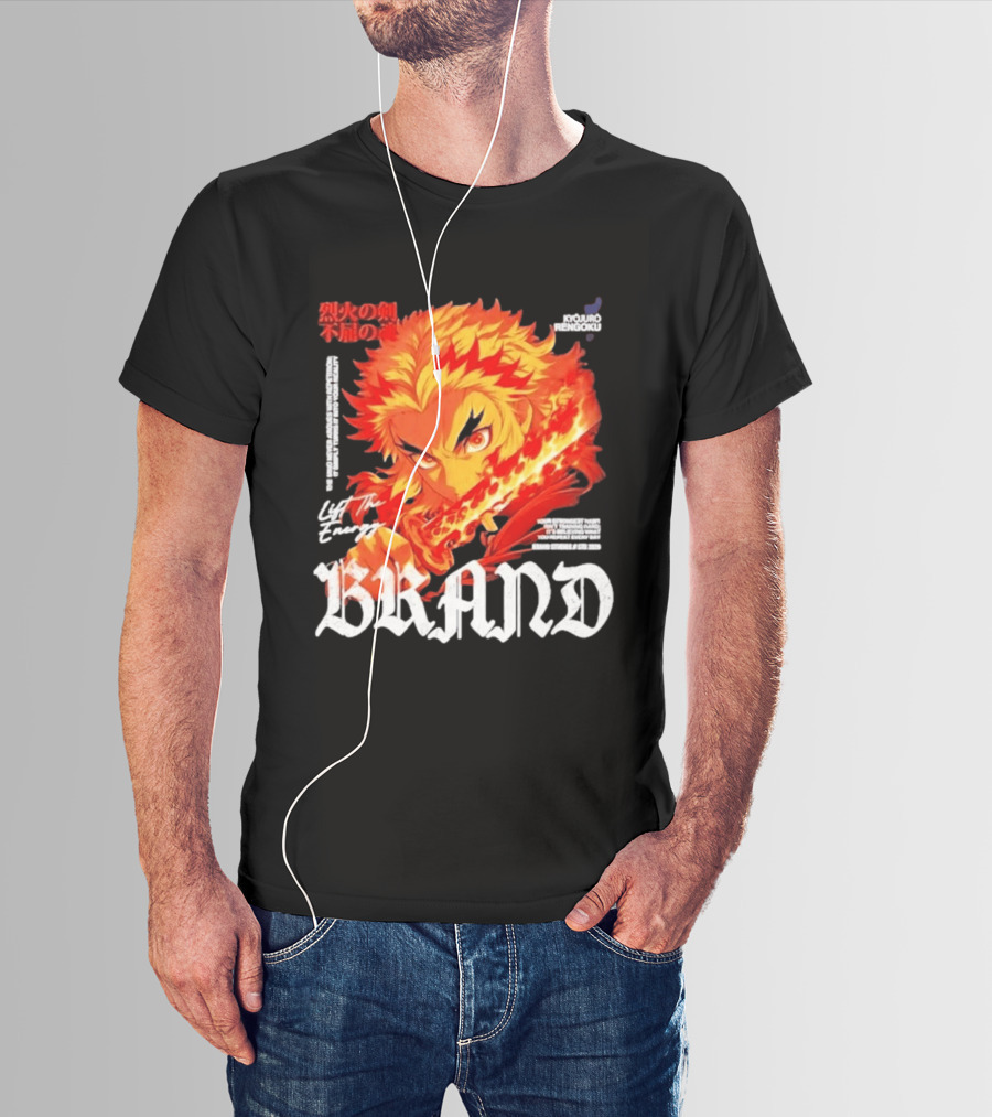 Kyojuro Rengoku Lift The Energy Flame Sword T-Shirt