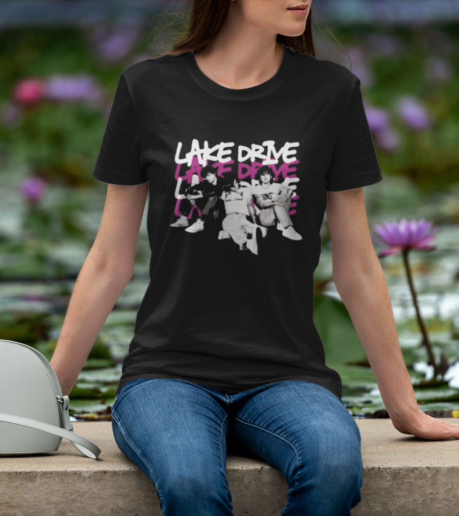 Lake Drive Vintage Vibe Retro Style Casual Crew T-Shirt