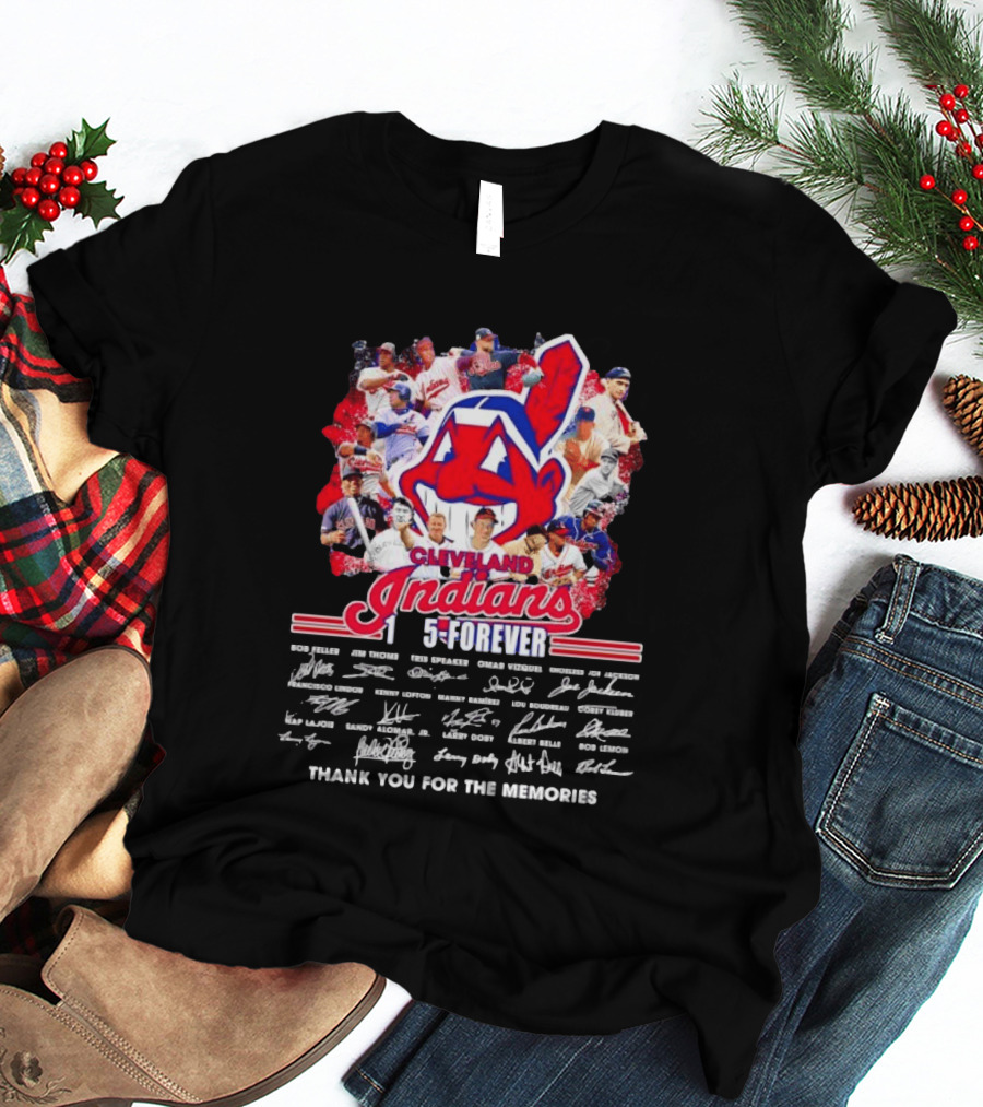 Cleveland Indians 1915 Forever Players Legends Thank You For The Memories T-Shirt