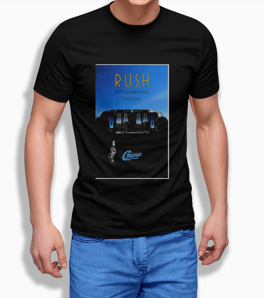 RUSH Fifty Something Tour 2026 Chicago Stadium T-Shirt