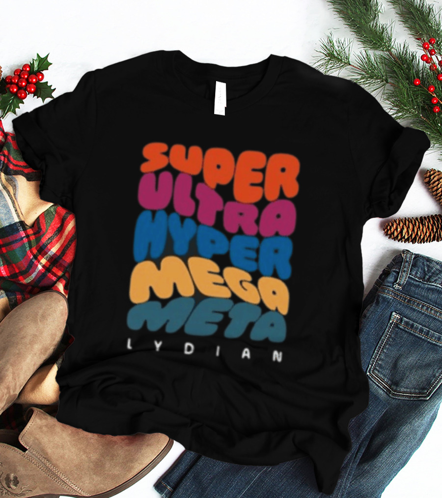 Jacob Collier Store Super Ultra Hyper Mega Meta Lydian Bold Colorful T-Shirt