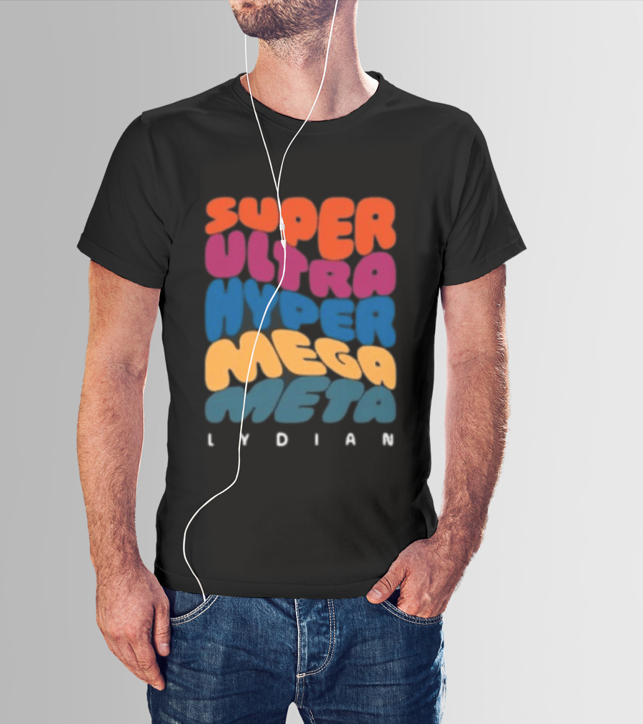 Jacob Collier Store Super Ultra Hyper Mega Meta Lydian Bold Colorful T-Shirt