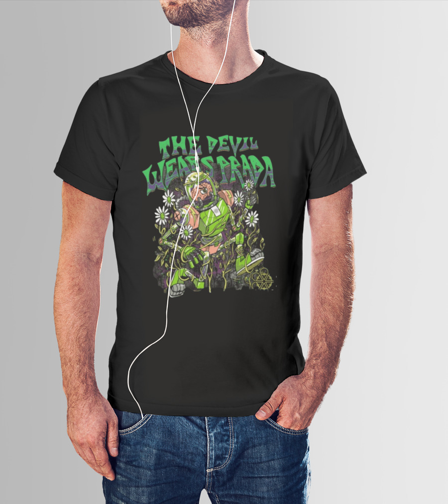 The Devil Wears Prada Brainman Robot Floral T-Shirt
