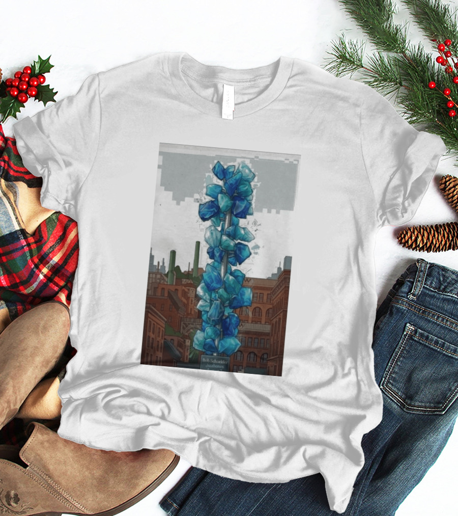 Bob Schneider Jazzbones Tacoma Washington August 7 2026 Blue Crystal Cityscape T-Shirt