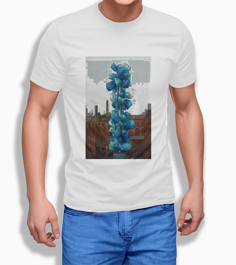 Bob Schneider Jazzbones Tacoma Washington August 7 2026 Blue Crystal Cityscape T-Shirt