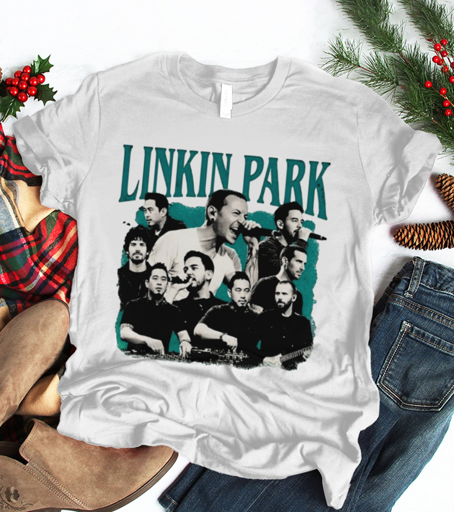 Linkin Park Chester Bennington Mike Shinoda Band Collage T-Shirt
