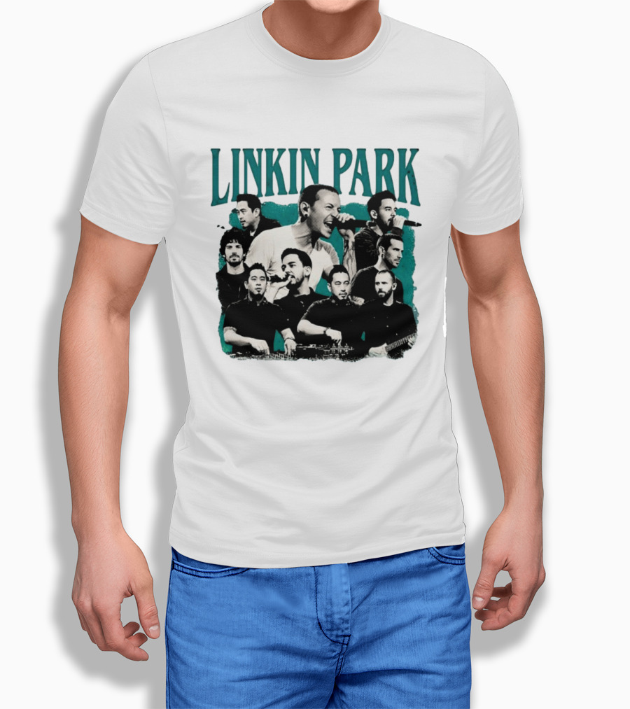 Linkin Park Chester Bennington Mike Shinoda Band Collage T-Shirt