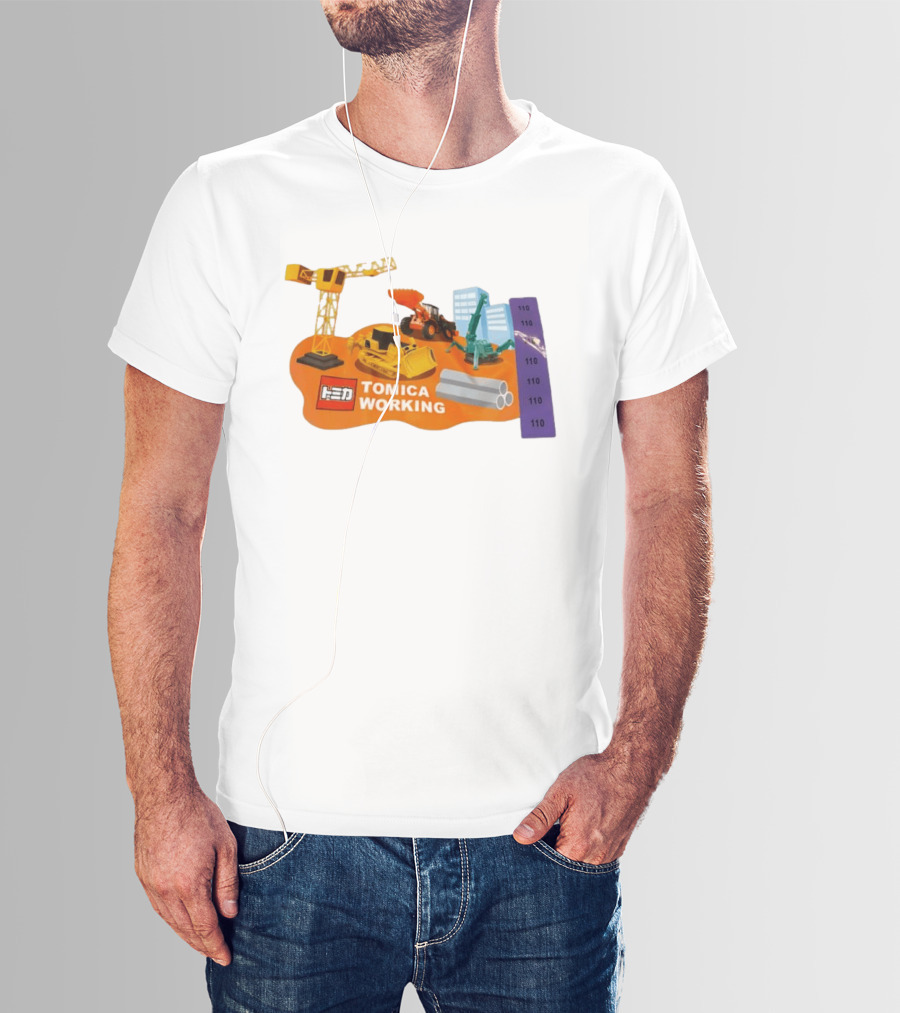 Tomica Working Construction Vehicles Crane Excavator Bulldozer T-Shirt
