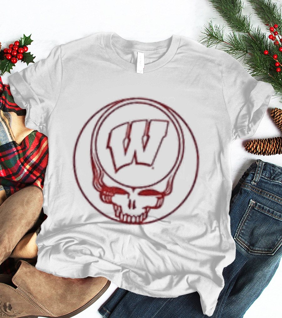 Grateful Dead Wisconsin Badgers Collaboration Skully W T-Shirt
