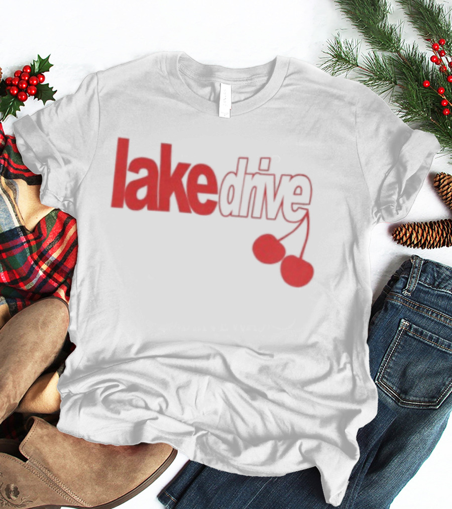 Lake Drive Cherry Ringer Retro Style Vibes T-Shirt