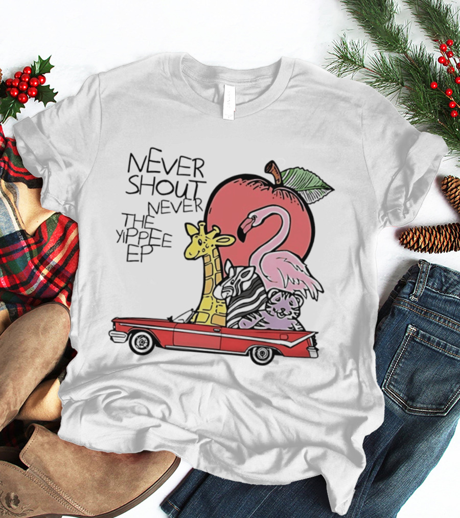 Never Shout Never The Yippee EP Flamingo Giraffe Panda Christofer Drew T-Shirt