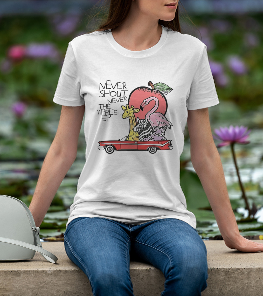 Never Shout Never The Yippee EP Flamingo Giraffe Panda Christofer Drew T-Shirt