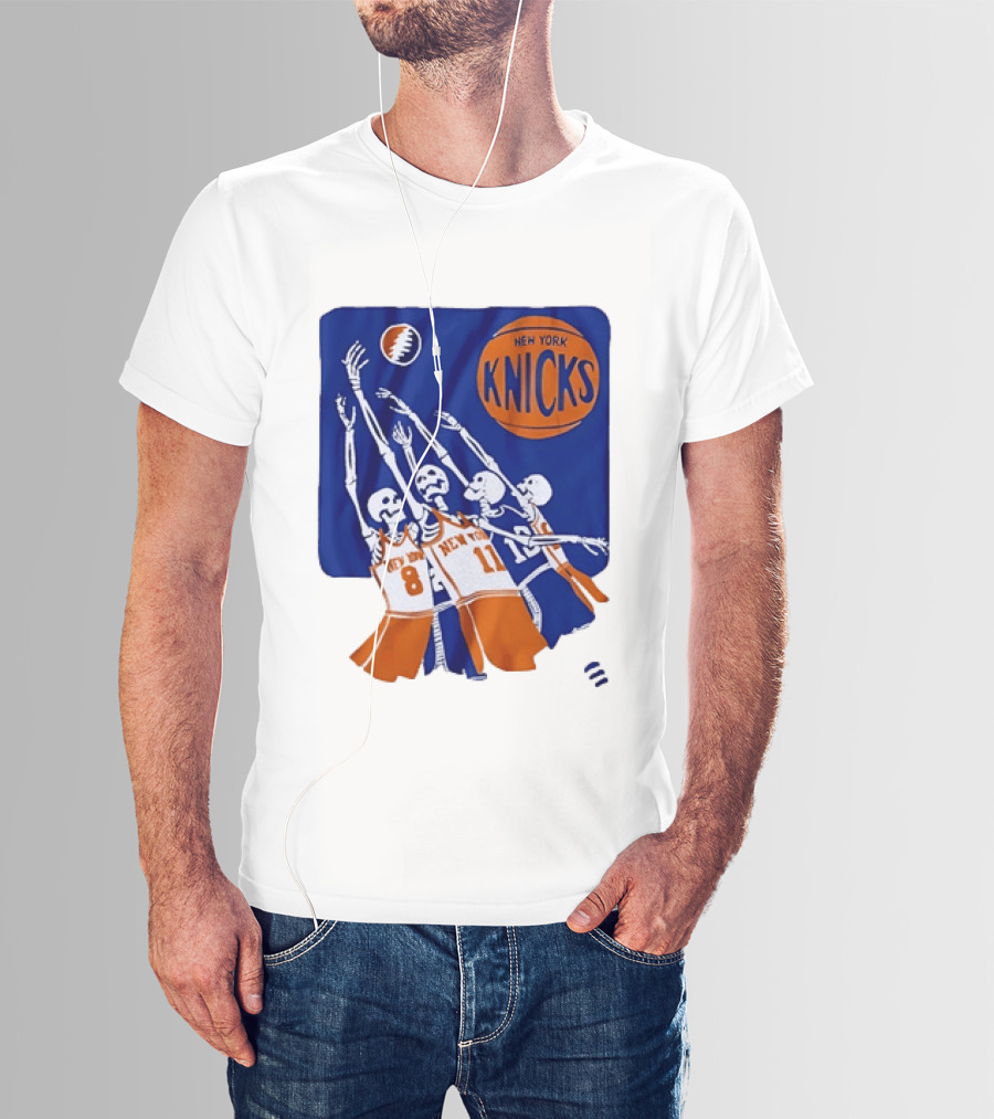 New York Knicks Skeleton Players Jersey Number 8 And 11 Basketball Team T-Shirt