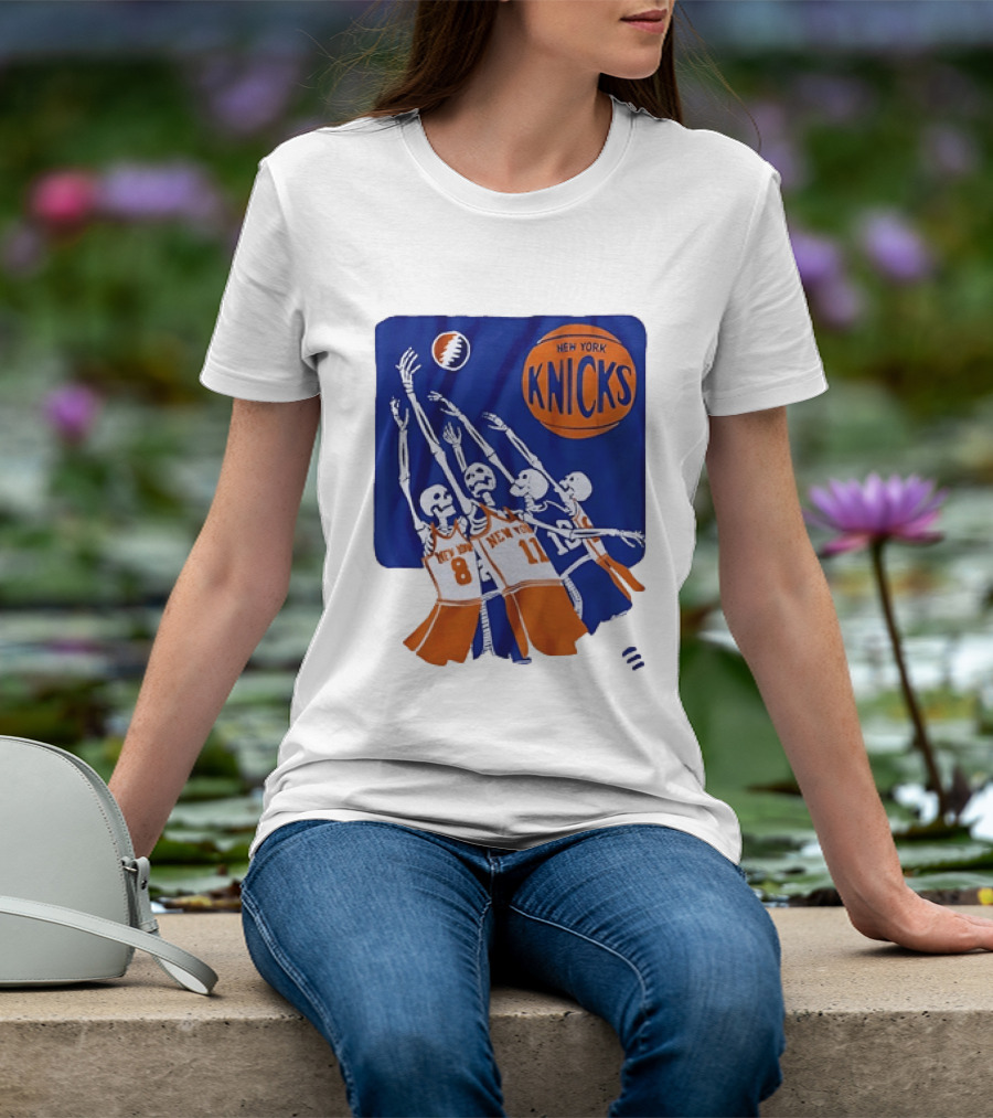 New York Knicks Skeleton Players Jersey Number 8 And 11 Basketball Team T-Shirt