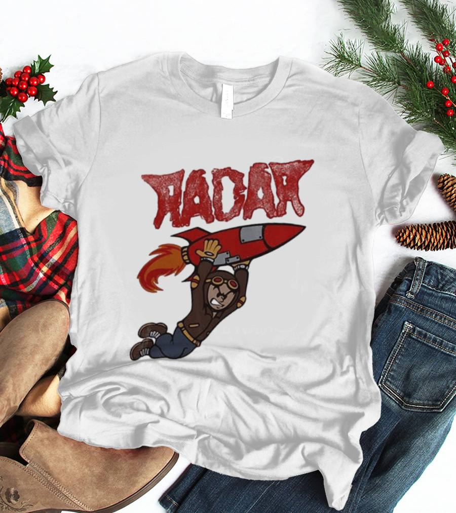 Radar Rocket Cartoon Pilot Heat Seekers T-Shirt