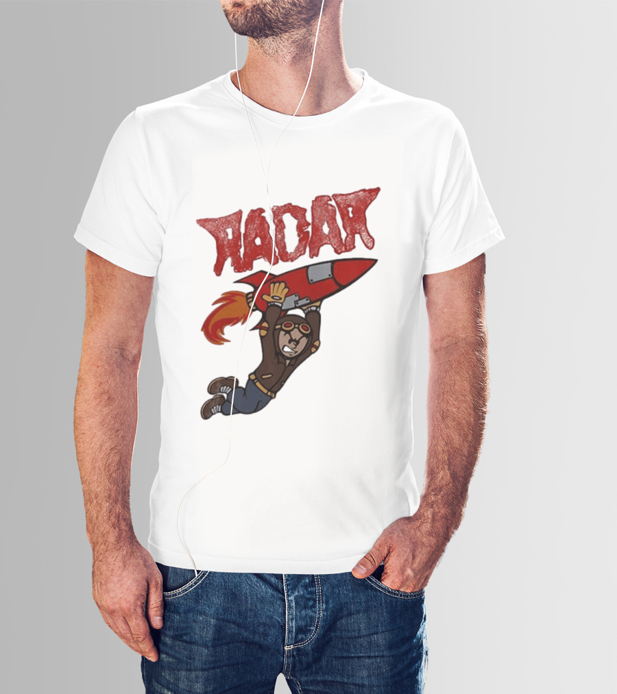 Radar Rocket Cartoon Pilot Heat Seekers T-Shirt