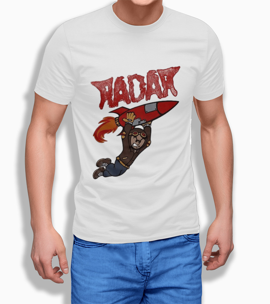 Radar Rocket Cartoon Pilot Heat Seekers T-Shirt