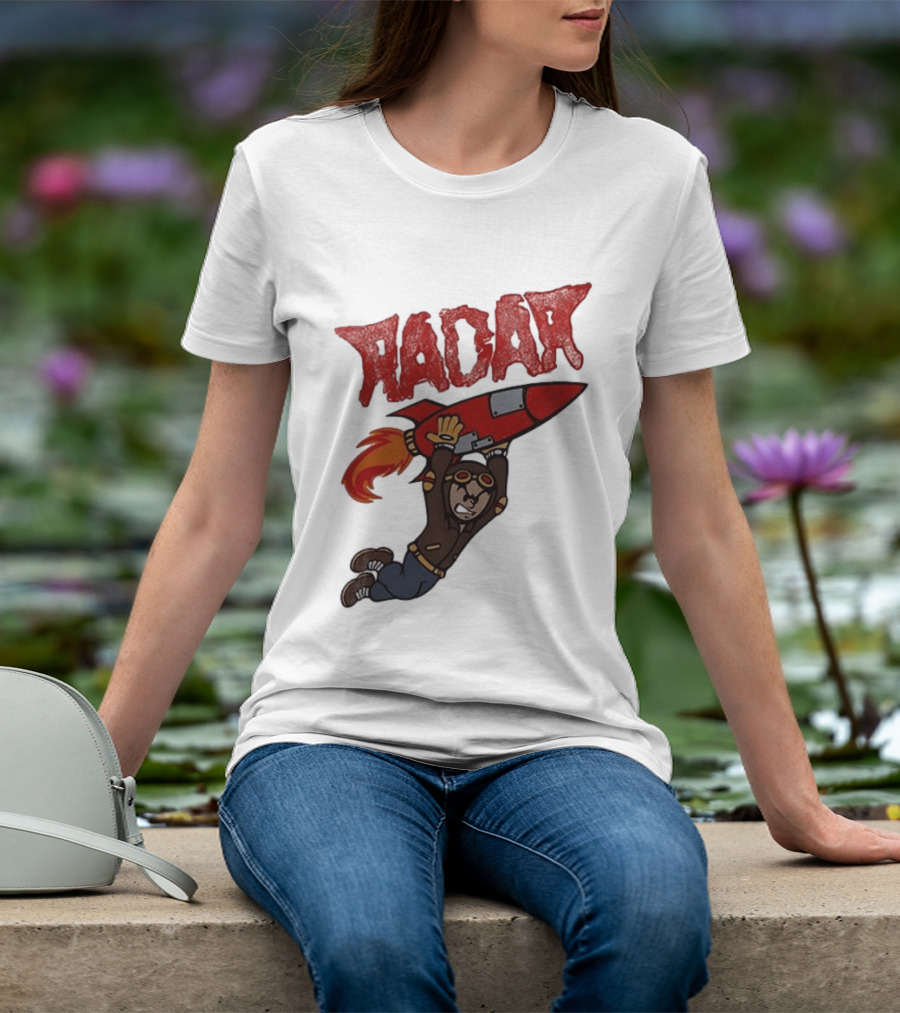 Radar Rocket Cartoon Pilot Heat Seekers T-Shirt