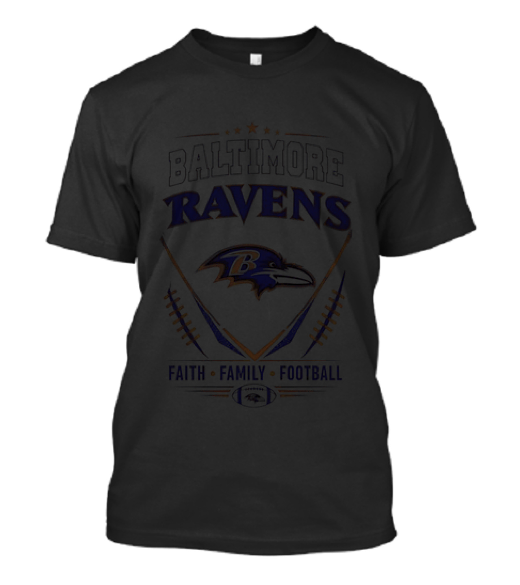 Baltimore Ravens Faith Family Football Fan Gear T-Shirt