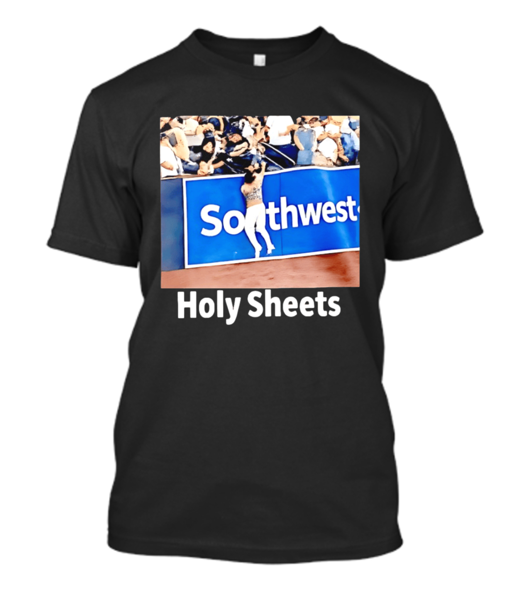 Southwest Holy Sheets Baseball Meme Fan Reaching Catch T-Shirt