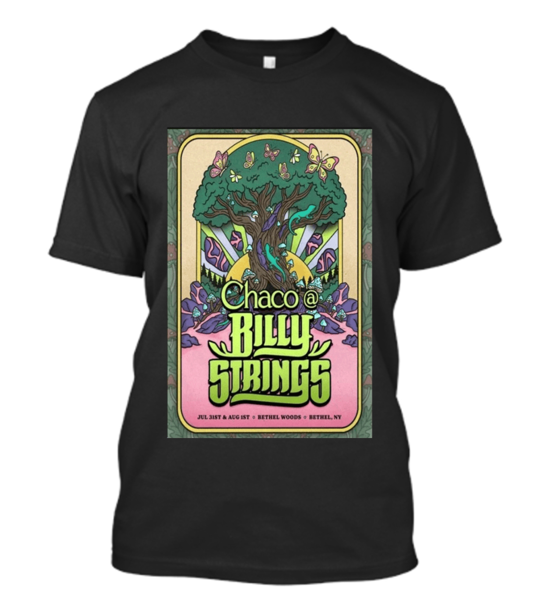 Chaco Billy Strings Bethel NY July 31st August 1st Bethel Woods Summer Concert T-Shirt