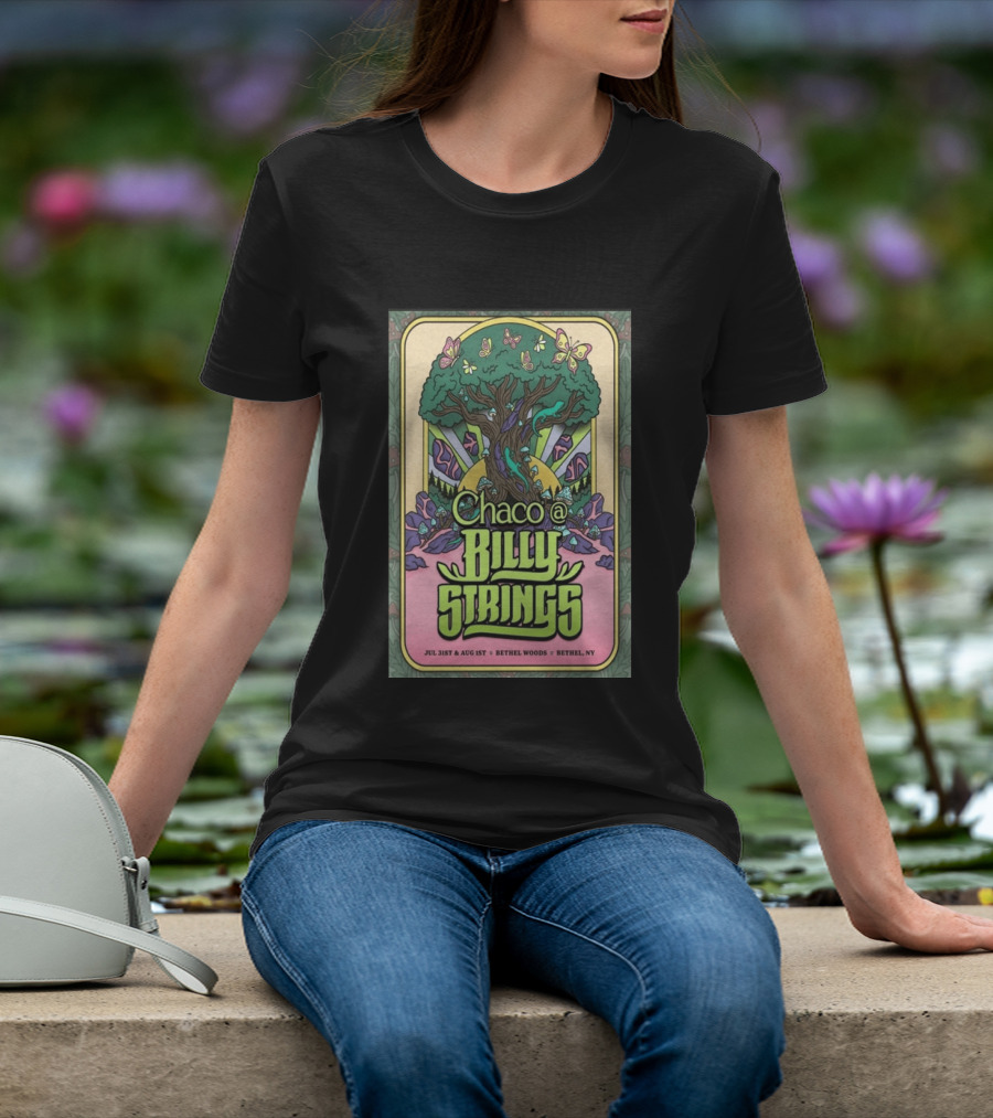 Chaco Billy Strings Bethel NY July 31st August 1st Bethel Woods Summer Concert T-Shirt