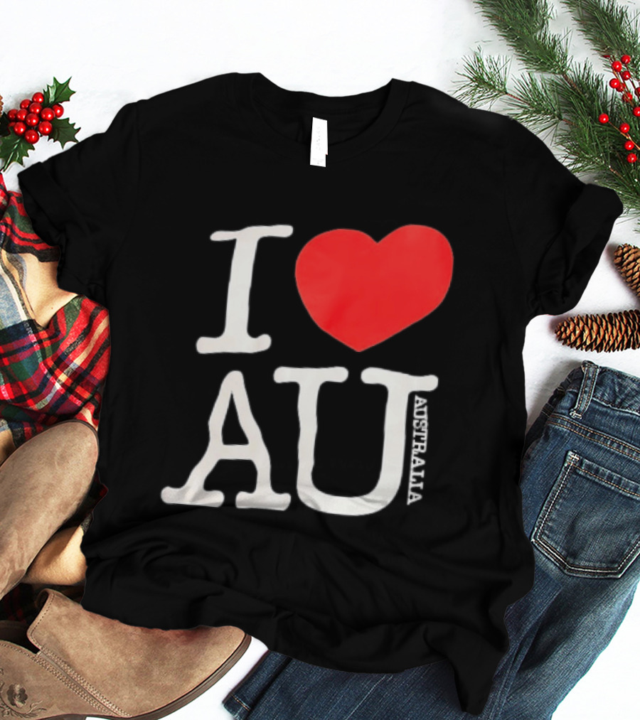 I Love AU Heart Australia Souvenir T-Shirt