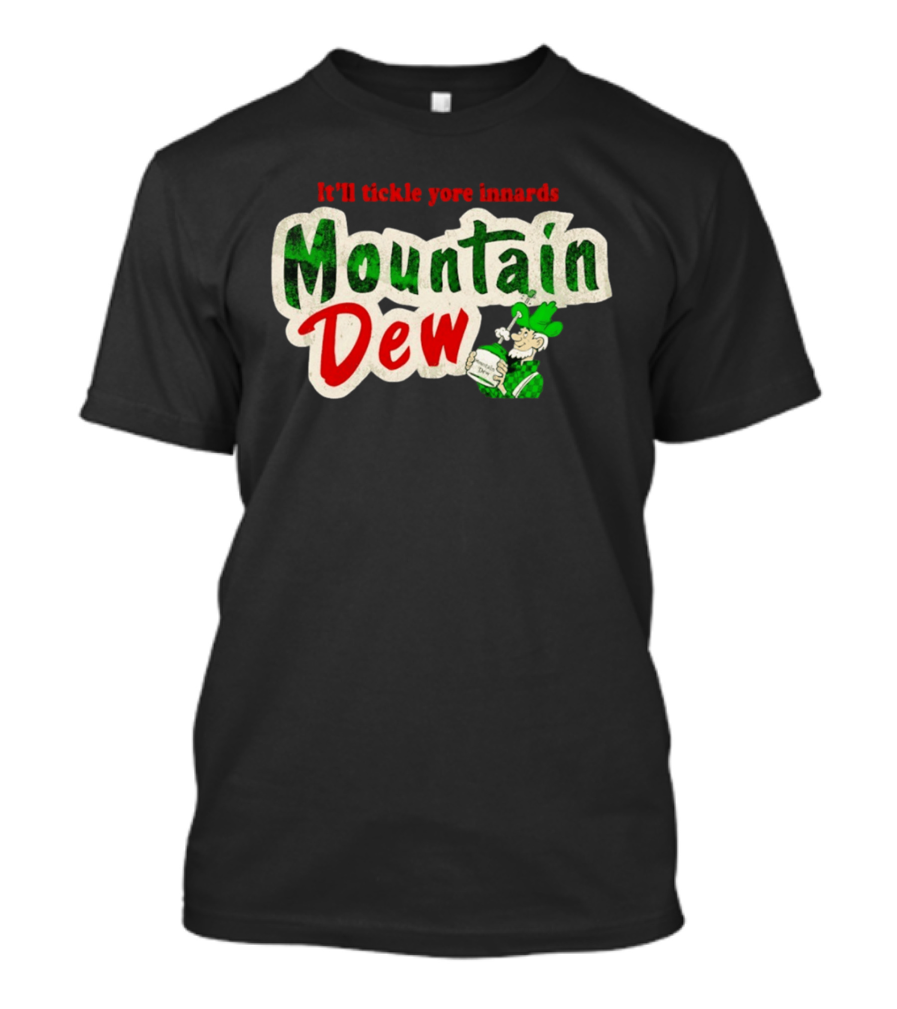 It'll Tickle Yore Innards Mountain Dew Classic Vintage Look T-Shirt
