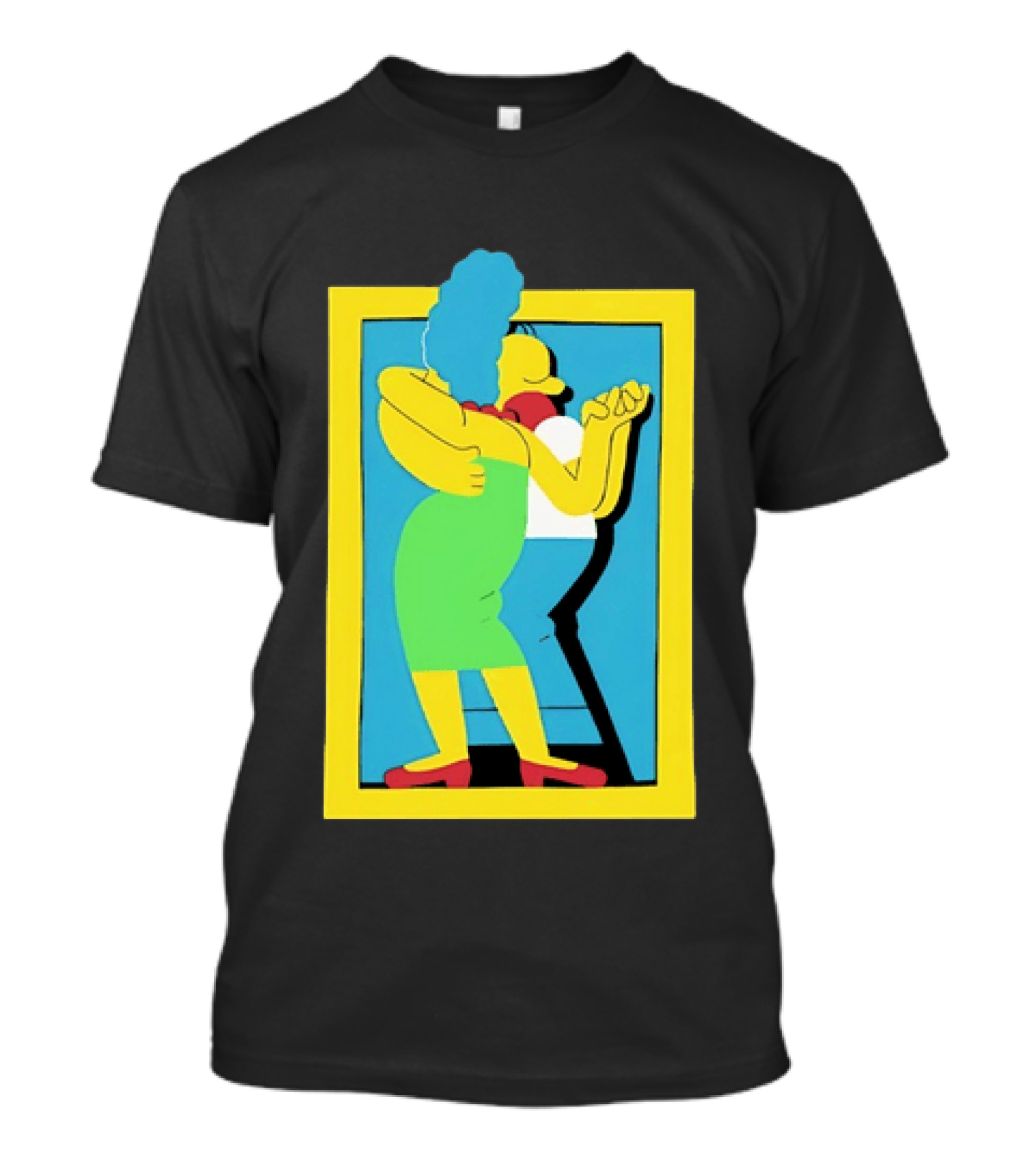 Simps Dance Iconic Cartoon Couple Embrace T-Shirt
