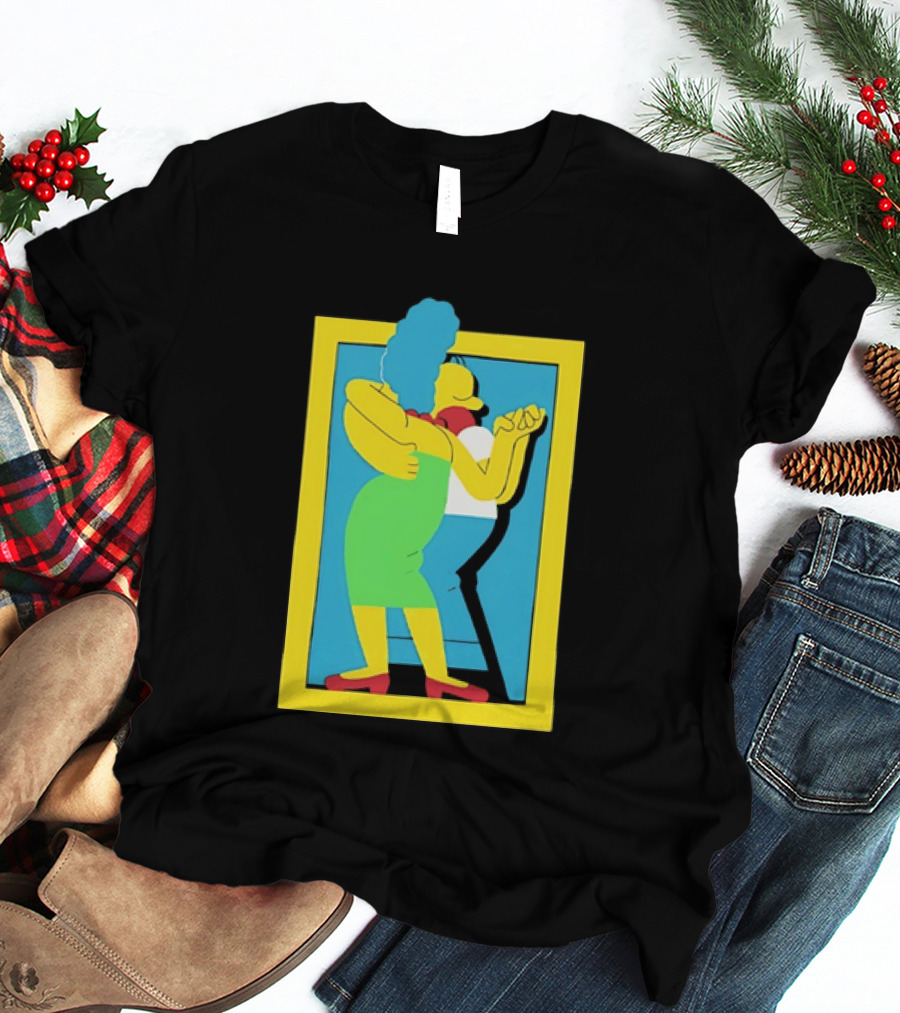 Simps Dance Iconic Cartoon Couple Embrace T-Shirt