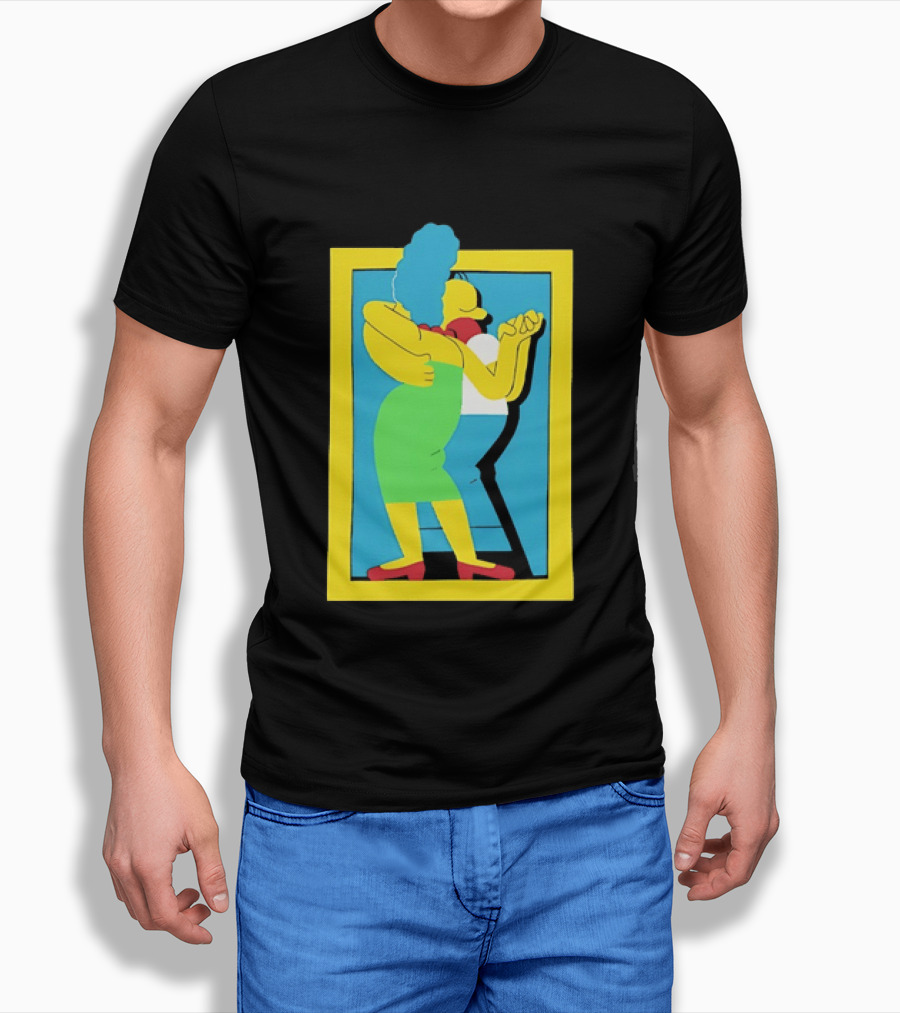 Simps Dance Iconic Cartoon Couple Embrace T-Shirt