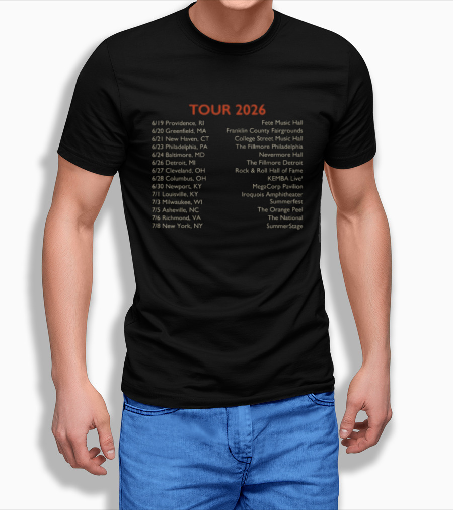 Spoon Lucifer On The Sofa 2026 Tour Dates And Venues List T-Shirt