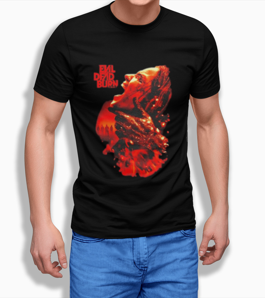 Evil Dead Burn Every Family Has Its Demons Movie Intense Fiery Horror Scene T-Shirt