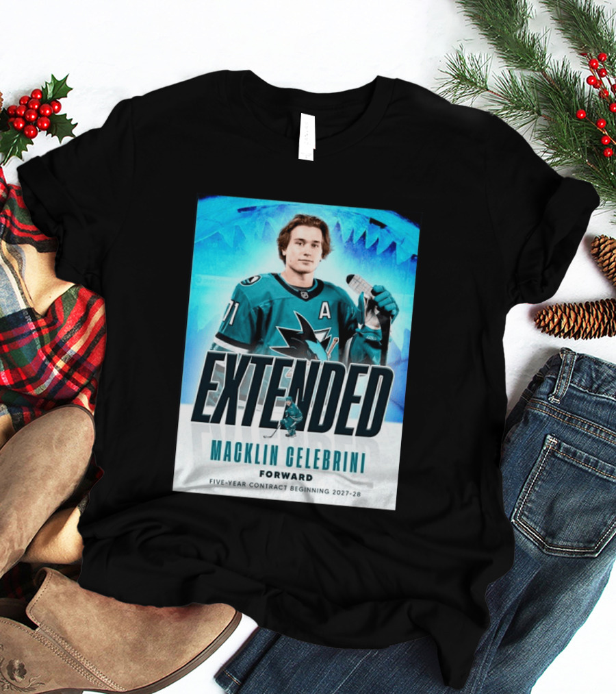 Extended Macklin Celebrini Forward Five Year Contract Beginning 2027 28 T-Shirt