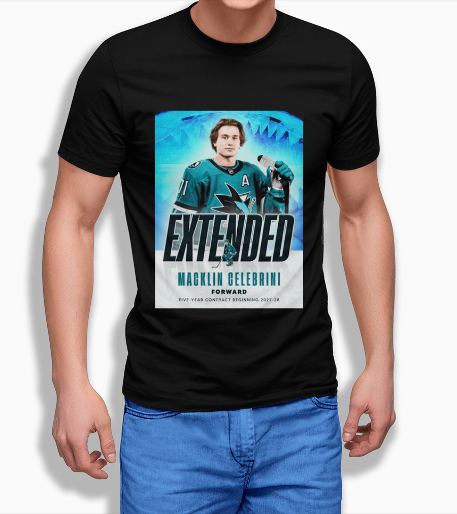 Extended Macklin Celebrini Forward Five Year Contract Beginning 2027 28 T-Shirt