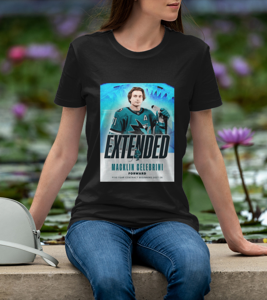 Extended Macklin Celebrini Forward Five Year Contract Beginning 2027 28 T-Shirt