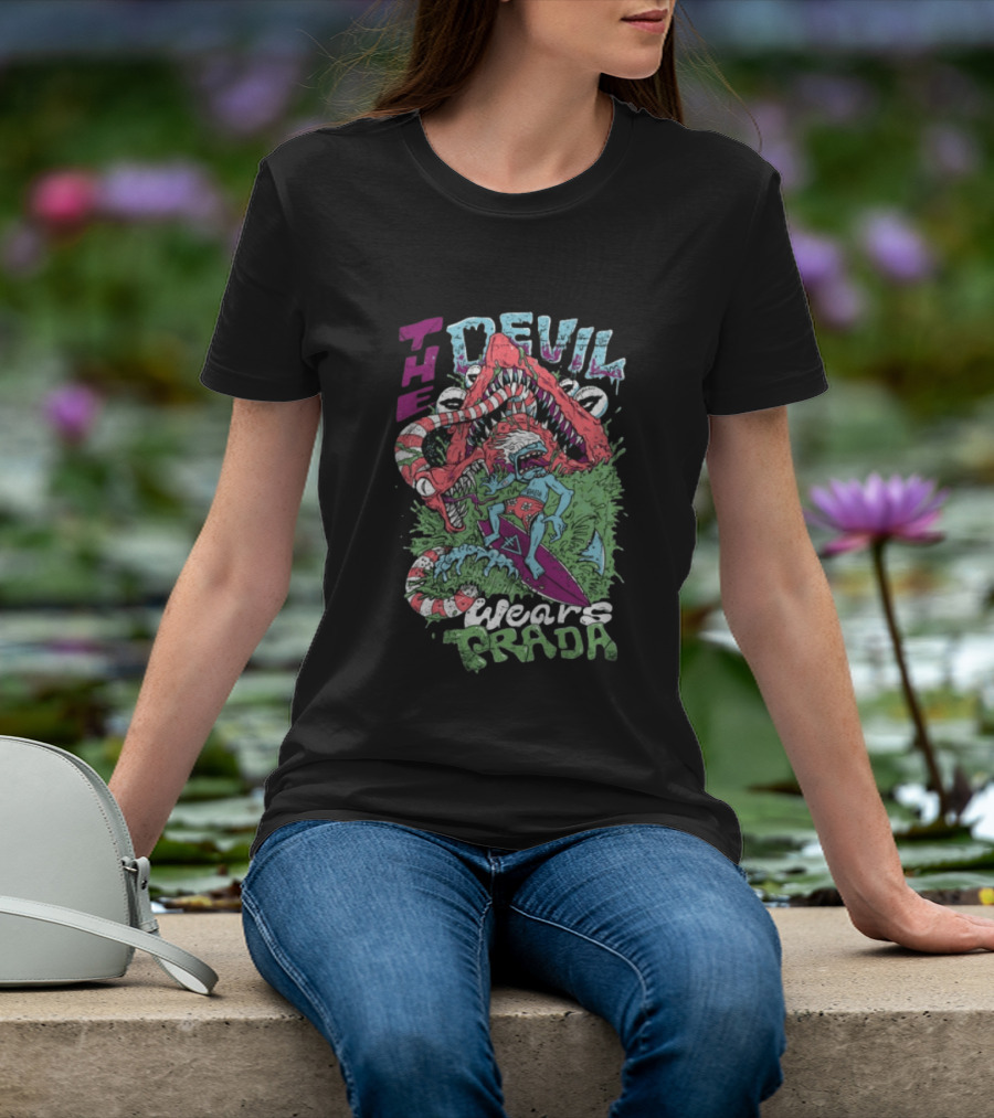 The Devil Wears Prada Surf's Up Crocodile Monster Scene T-Shirt