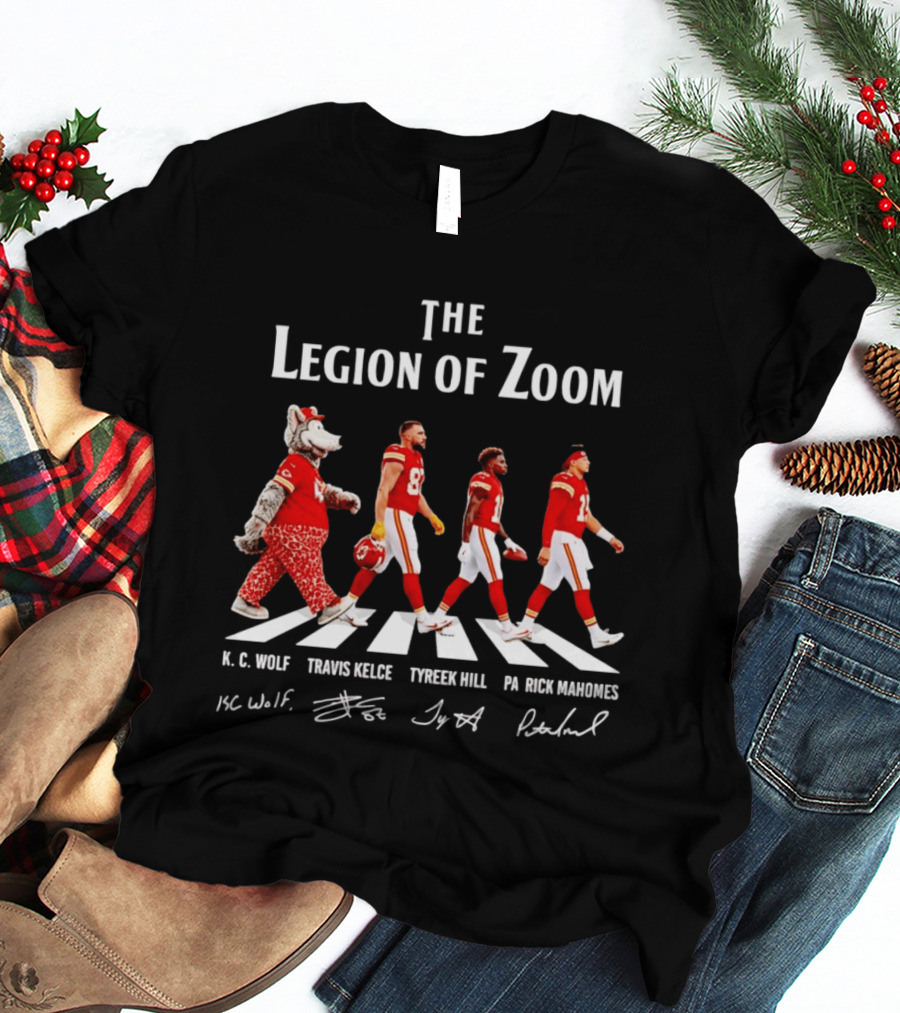 The Legion Of Zoom Kc Wolf Travis Kelce Tyreek Hill Patrick Mahomes T-Shirt