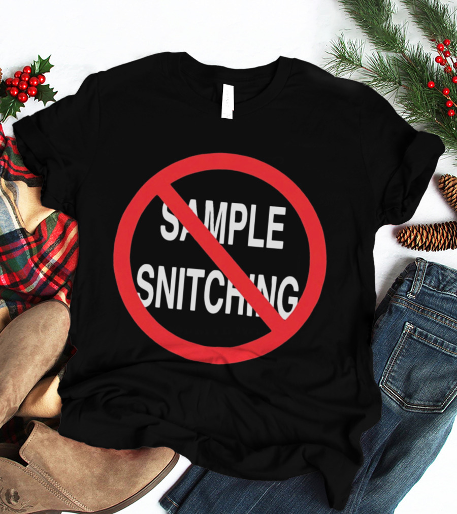 No Snitching Sample Warning Sign Street Culture T-Shirt
