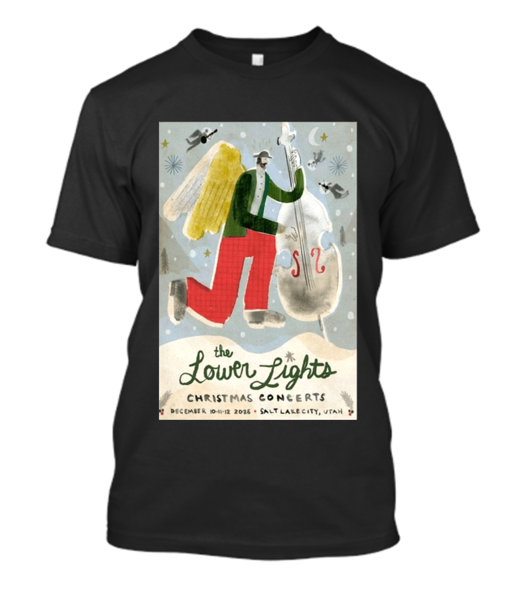 The Lower Lights Christmas Concerts December 10 11 12 2026 Salt Lake City Utah Angel T-Shirt