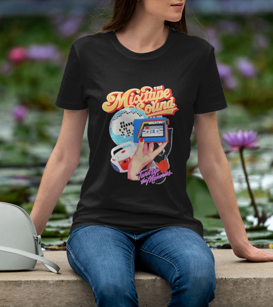 The Mixtape Sound Walkman Turn Up The Memories Disco Vibes T-Shirt
