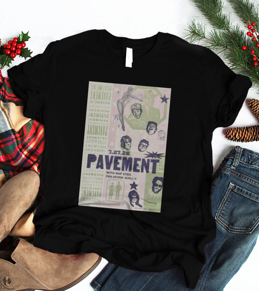 Pavement With Nap Eyes Ryman Auditorium Nashville Jul 27 2026 T-Shirt