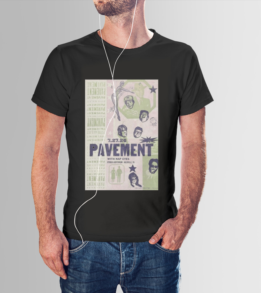 Pavement With Nap Eyes Ryman Auditorium Nashville Jul 27 2026 T-Shirt