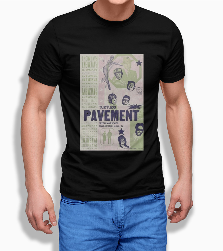 Pavement With Nap Eyes Ryman Auditorium Nashville Jul 27 2026 T-Shirt