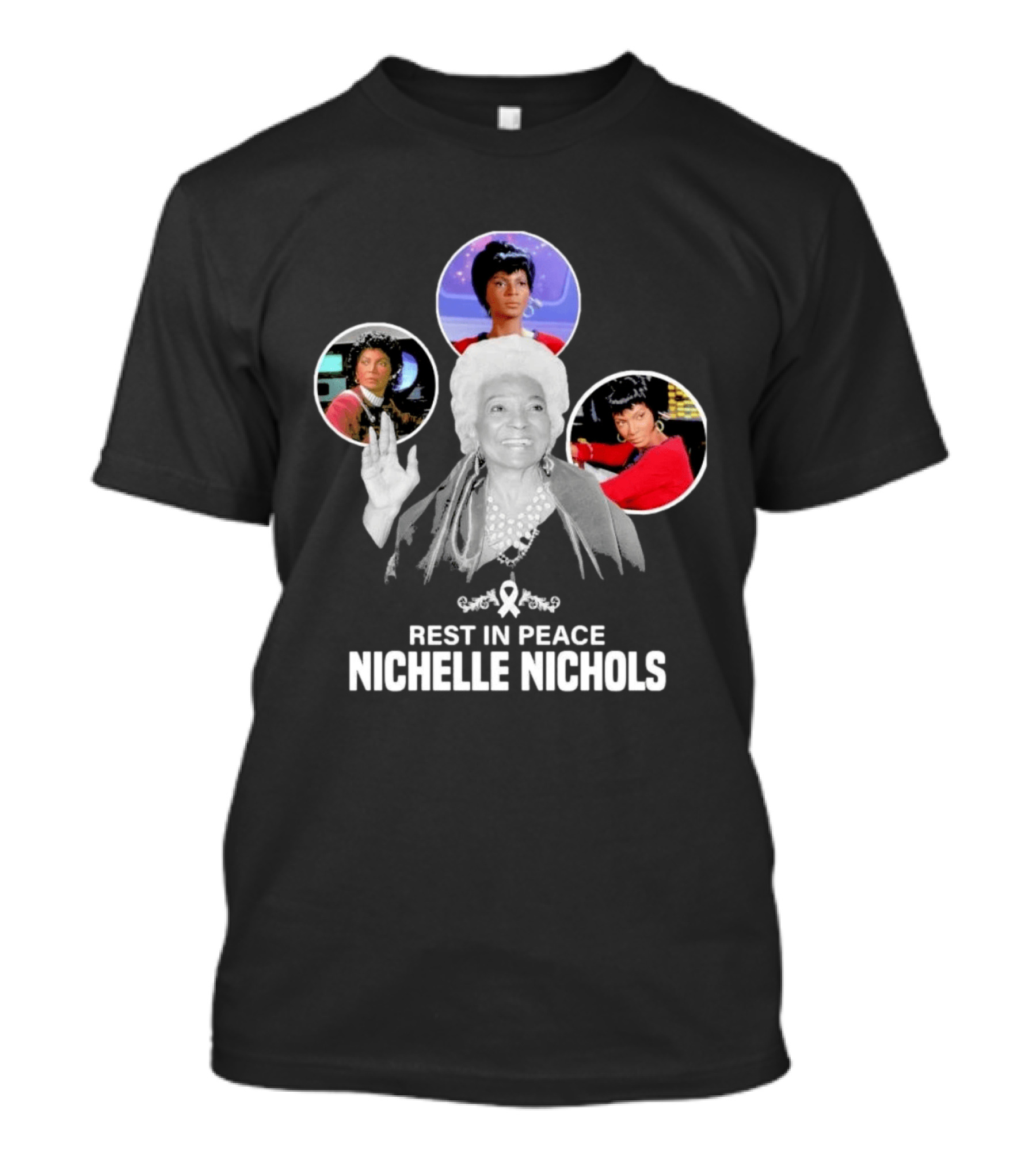 Rest In Peace Nichelle Nichols Star Trek Tribute Spock Hand Salute T-Shirt